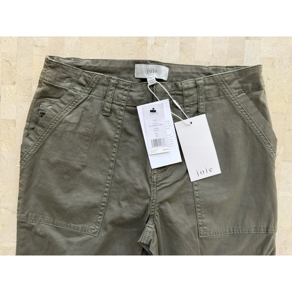 Joie Aerial Stretch Twill Utility Jogger‎ Pants Fatigue Women's Size 0 NWT $228